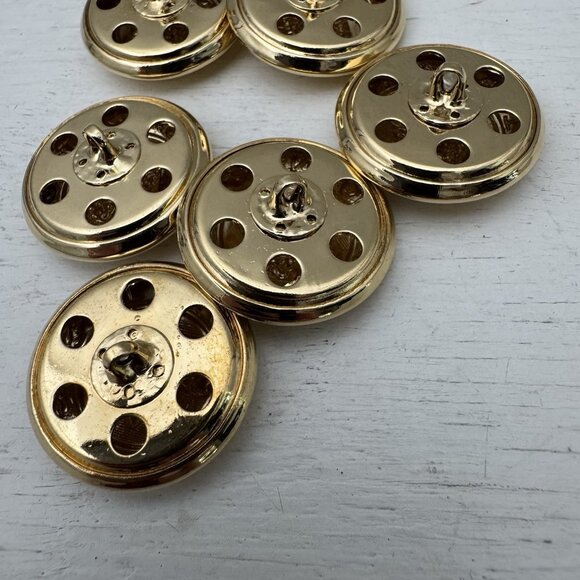 St. John Basics Gold Tone Replacement Buttons Set of 6 - Picture 5 of 7